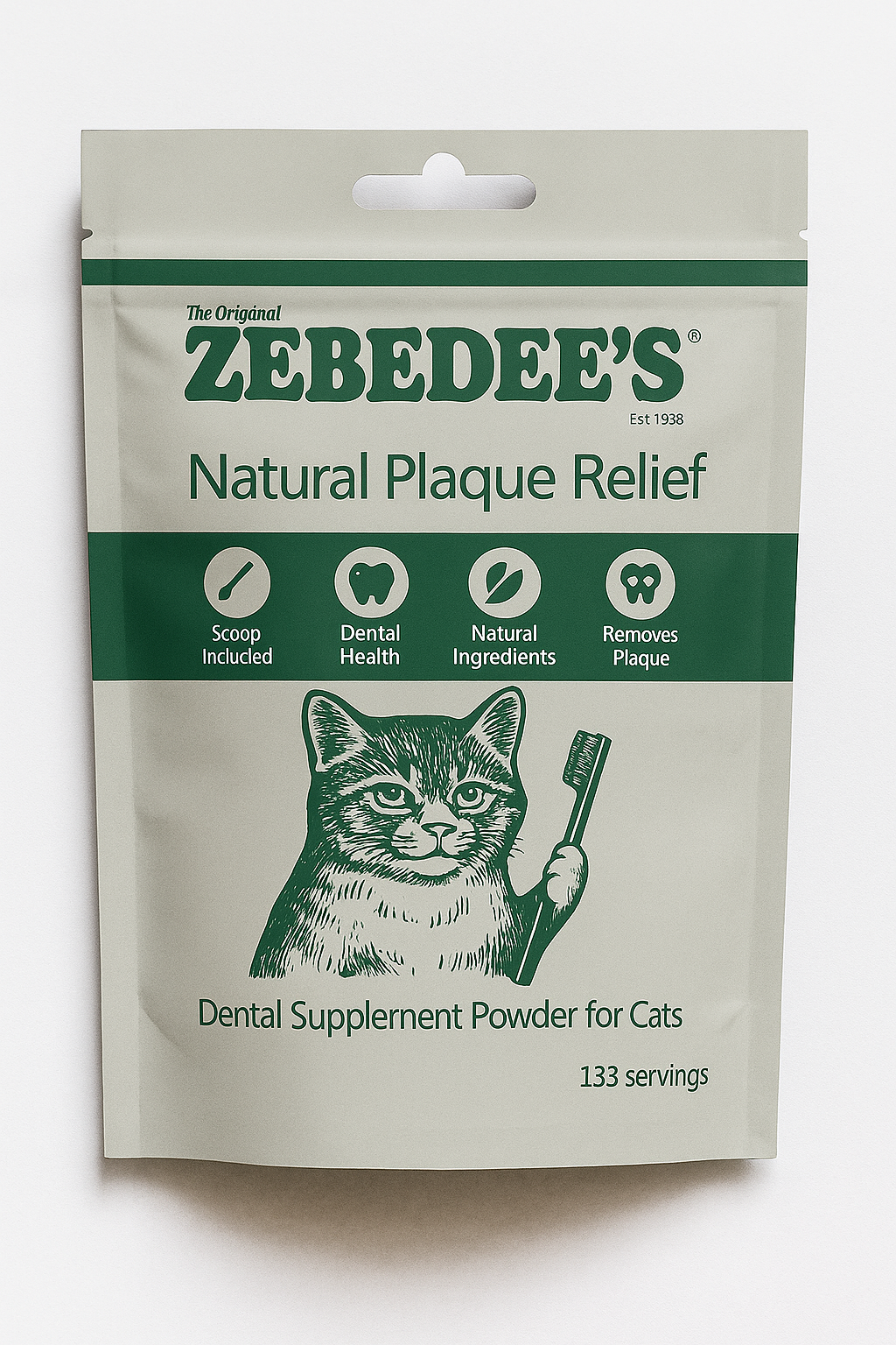 Zebedee's Natural Plaque Relief Powder For Cats